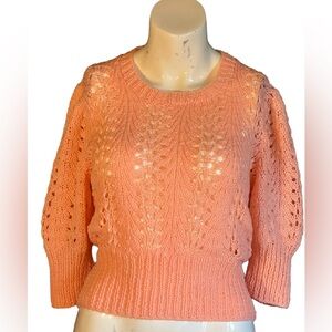 Vintage Hand knit Peach Sweater